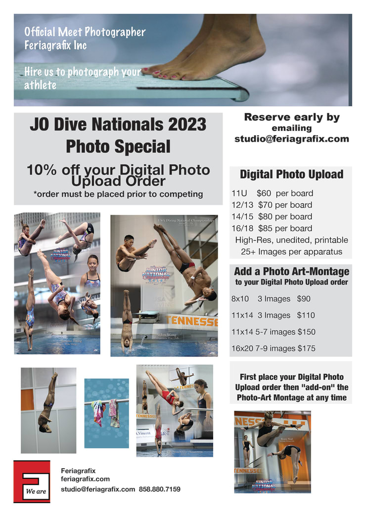 Flyer with details on photography options at Junior National Championships